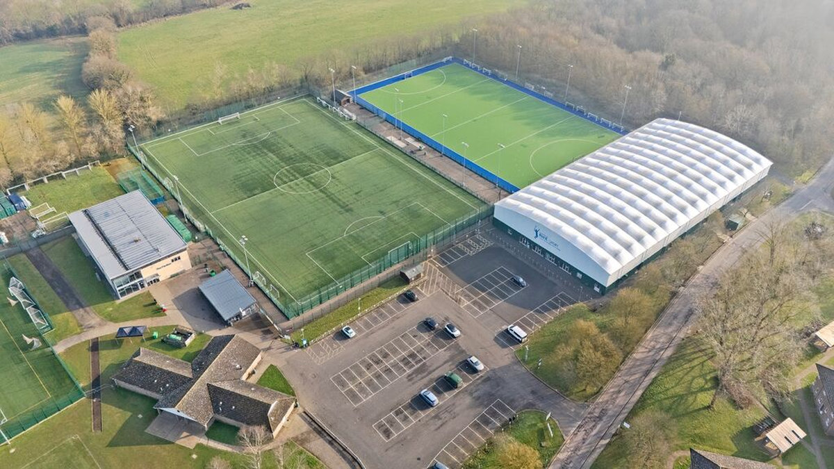 University sports facility aerial photography by Jason Dodd Photography